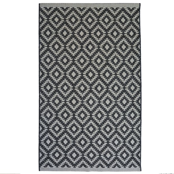 Element Tile Black Rug | Carpetright
