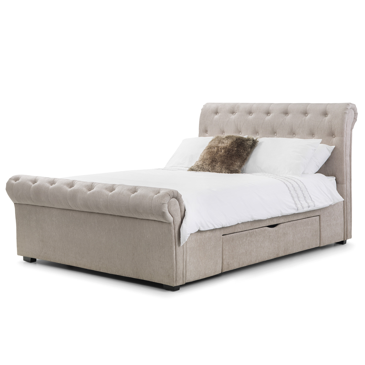 Ramona Fabric Bed Frame Beds, Fabric Bed Frame King With Storage