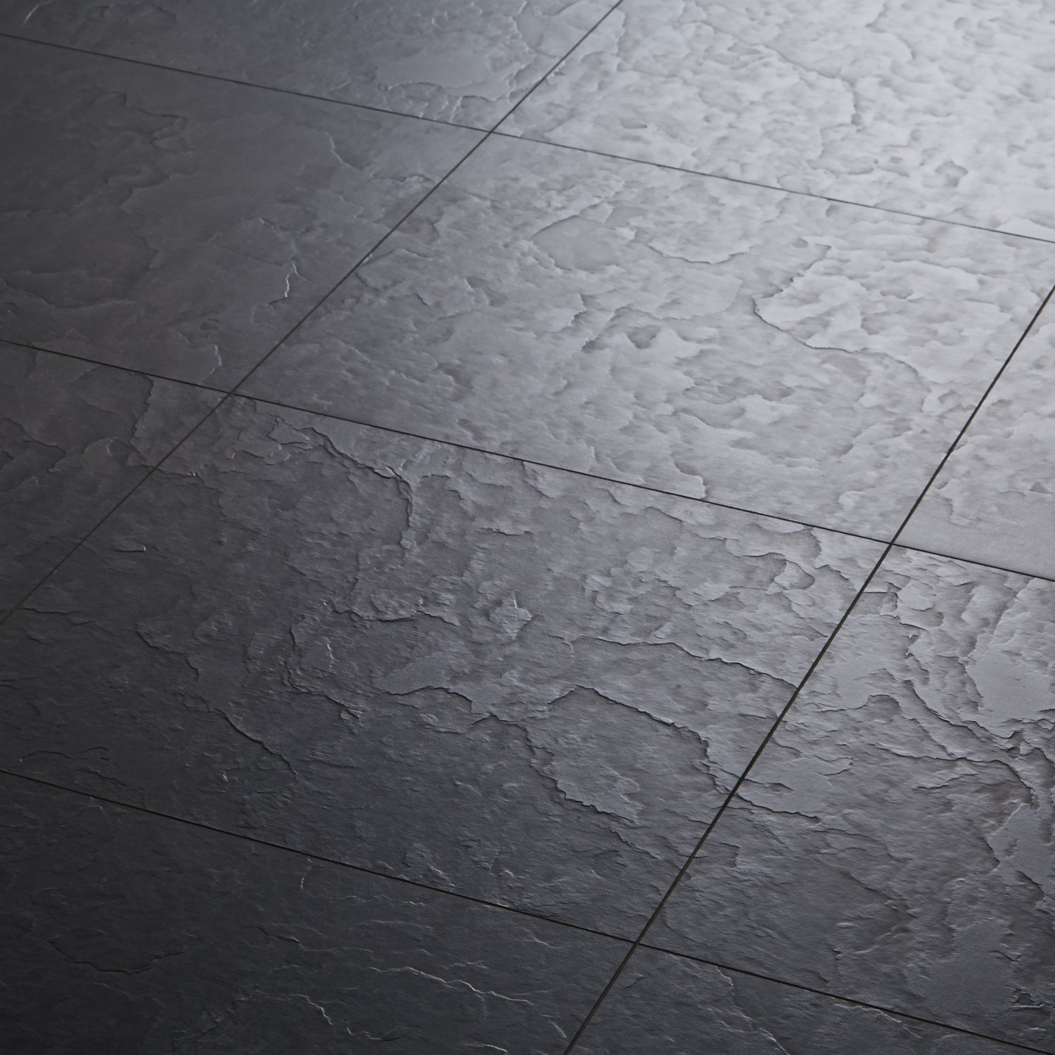 Quick Step Exq1550 Exquisa Slate Black, Dark Grey Slate Laminate Flooring