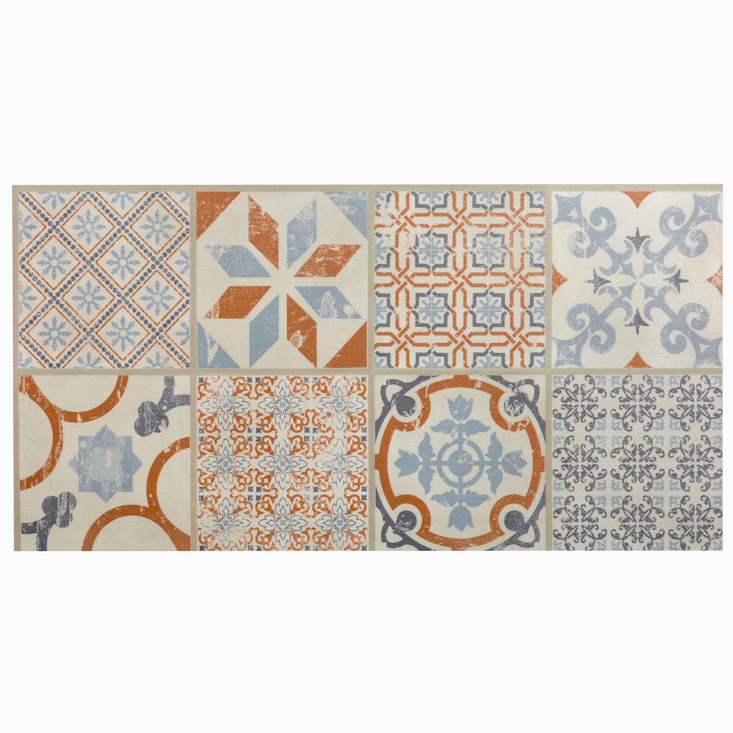 Tarkett Starfloor Tile Retro Orange, Blue Vinyl Floor Tiles Uk