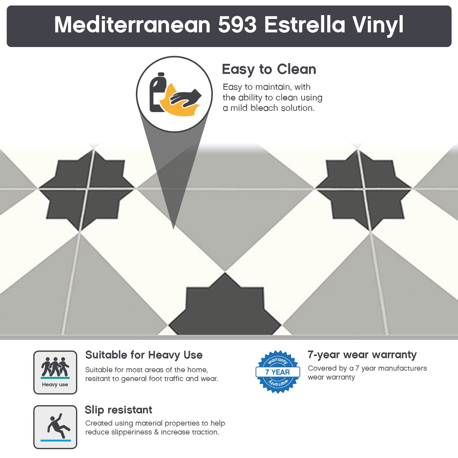 Mediterranean 593 Estrella Vinyl Carpetright