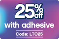 Extra 25% off with adhesive code: LTO25
